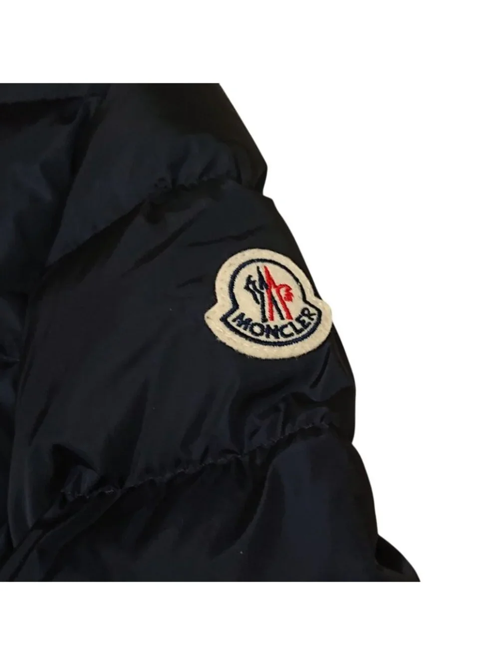 Moncler Khloe Down Coat Navy Fur Belt Included 4